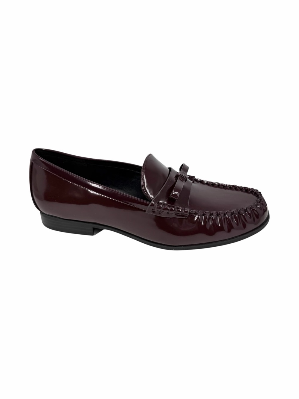 Bandolino Women's Laynei Tailored Loafers Burgundy Patent Size 10M